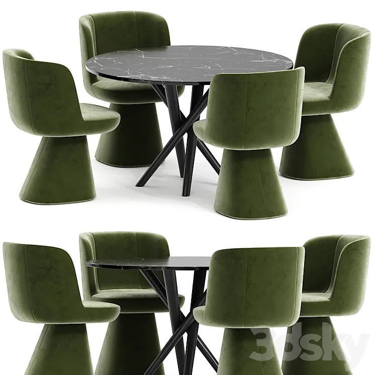 FLAIR O' chair and Marble table 3DSMAX Model