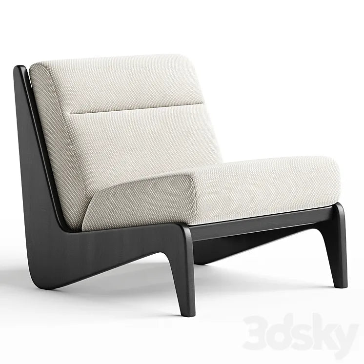 Fletcher Armless Chair Natural 3DSMAX Model