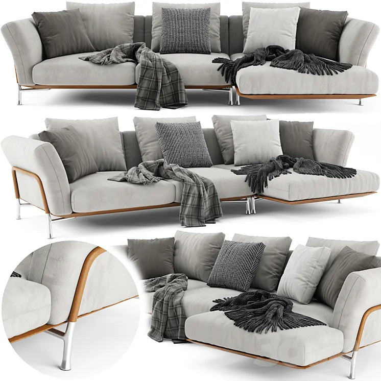 Flexform Ambroeus Chaise Longue 3DSMAX Model