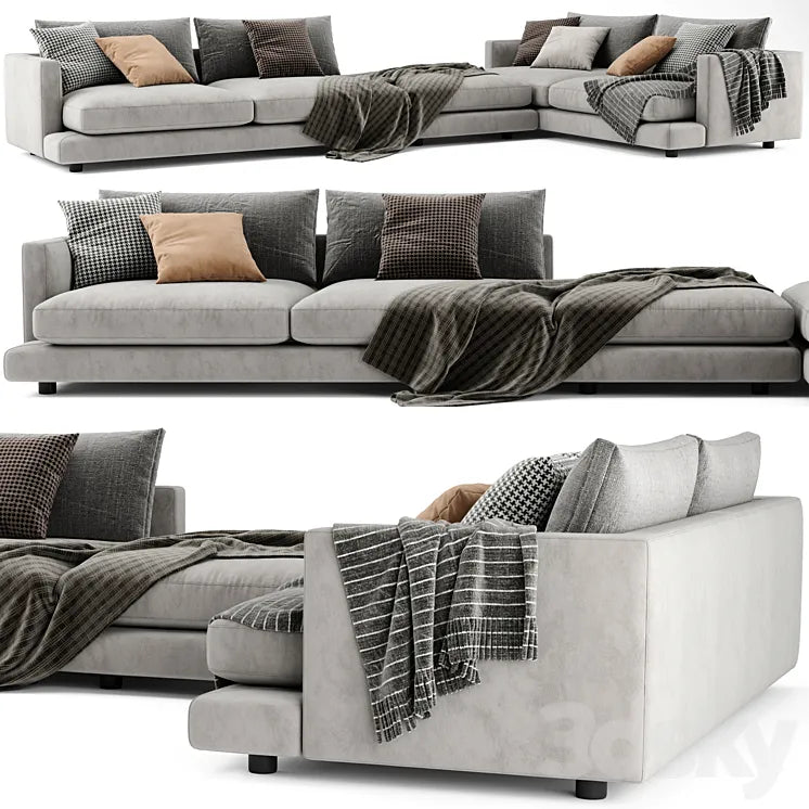 Flexform Long Island Sofa Set 01 3DSMAX Model