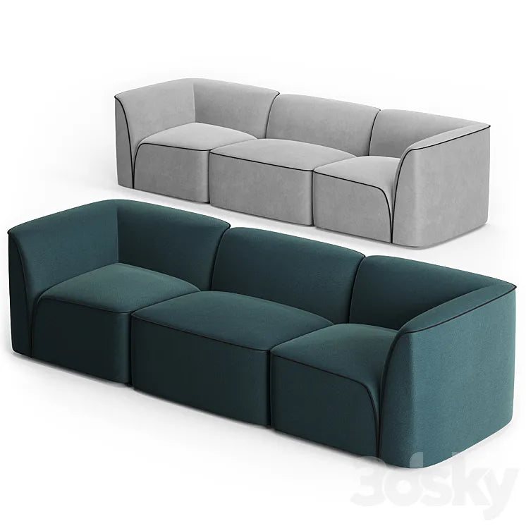 Flora 3-Seater Sofa by Woud Design 3DSMAX Model