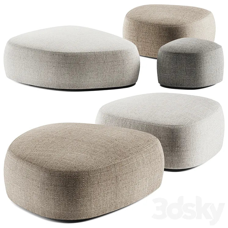 Flou PIERRE Garden Poufs 3DSMAX Model