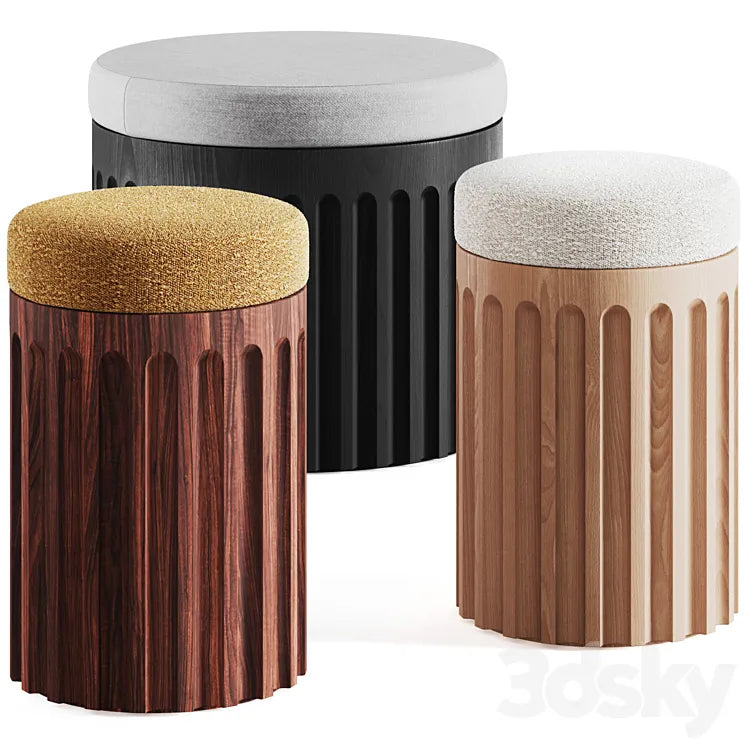 FLUTED STOOL by Galvin Brothers 3DSMAX Model
