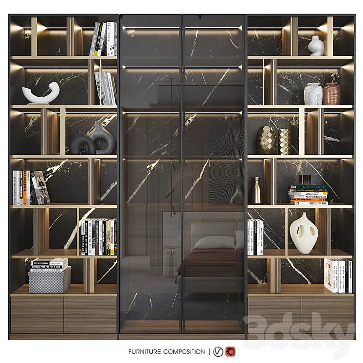 Furniture composition 49 3DSMAX Model