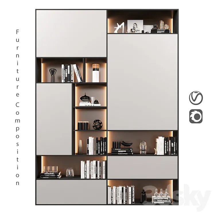Furniture Composition | set 55 3DSMAX Model