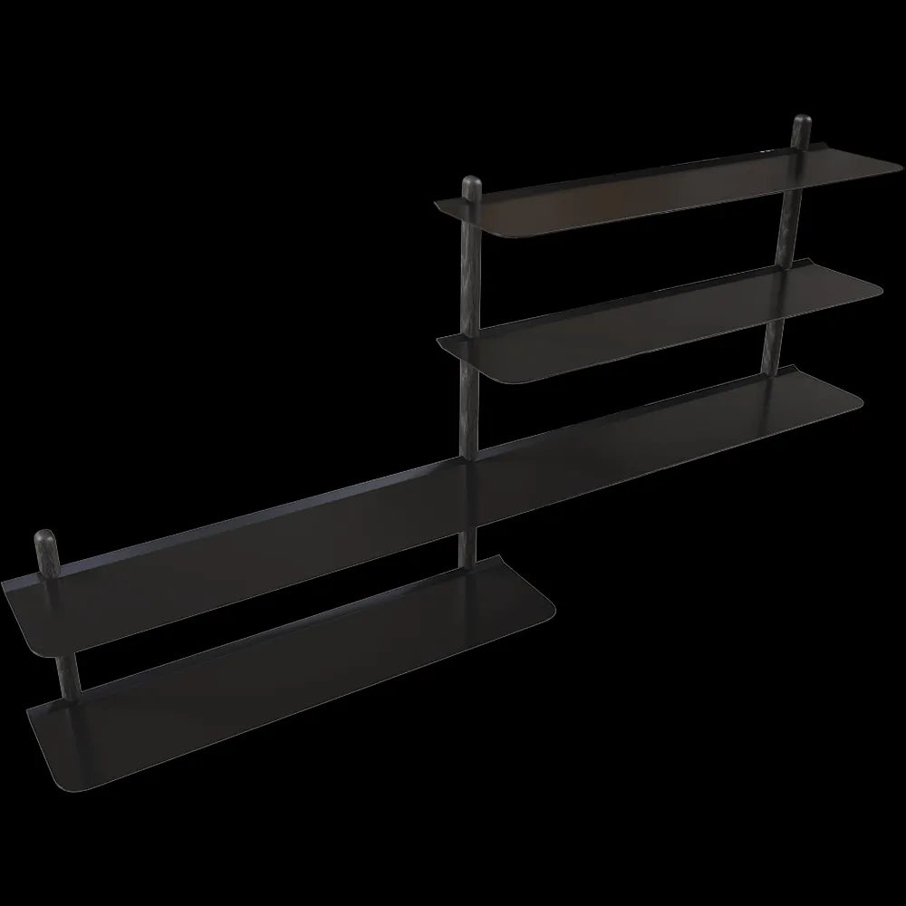 Gejst - Shelf Nivo B black ash black 3ds Max