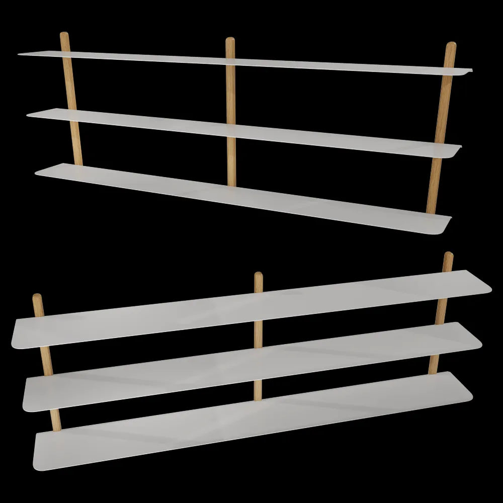 Gejst - Shelf Nivo D light oak white 3ds Max