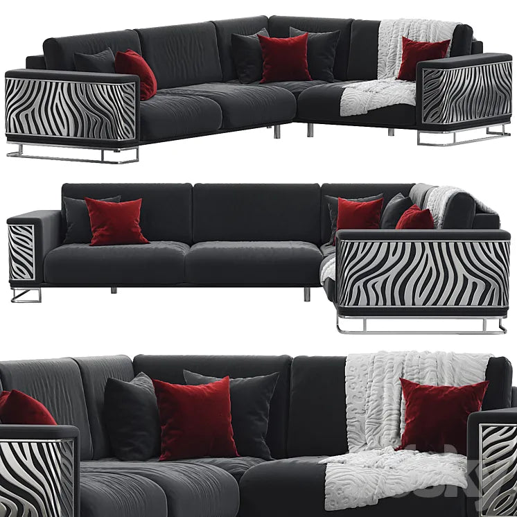 Gilletti Full Corner Sofa 3DSMAX Model