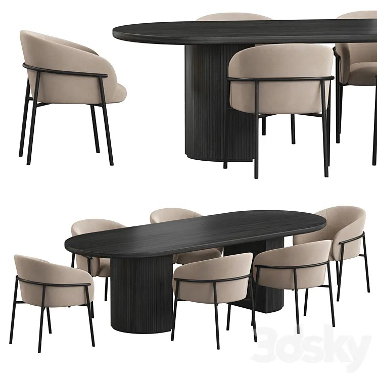 Gubi Moon Dining set 3DSMAX Model