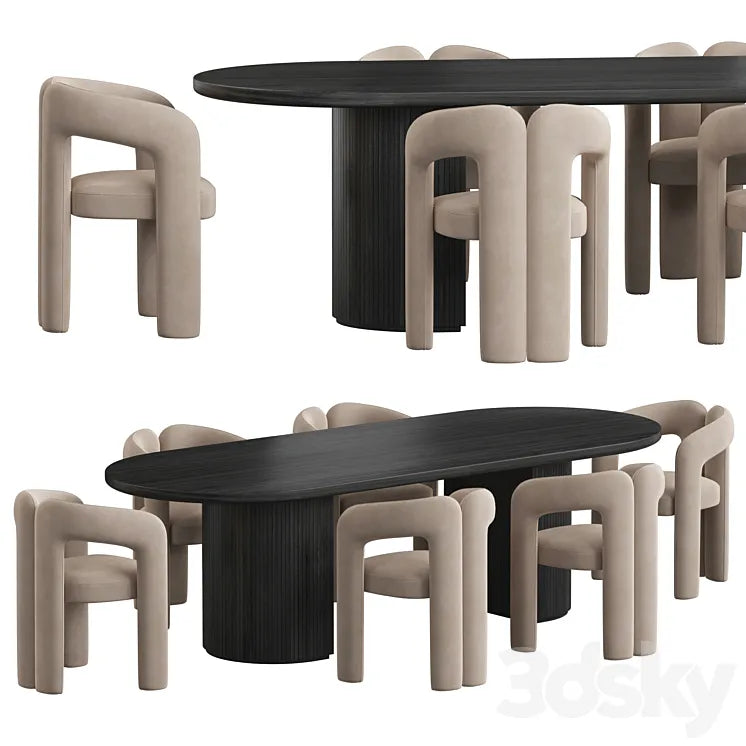 Gubi Moon Dining set 3DSMAX Model