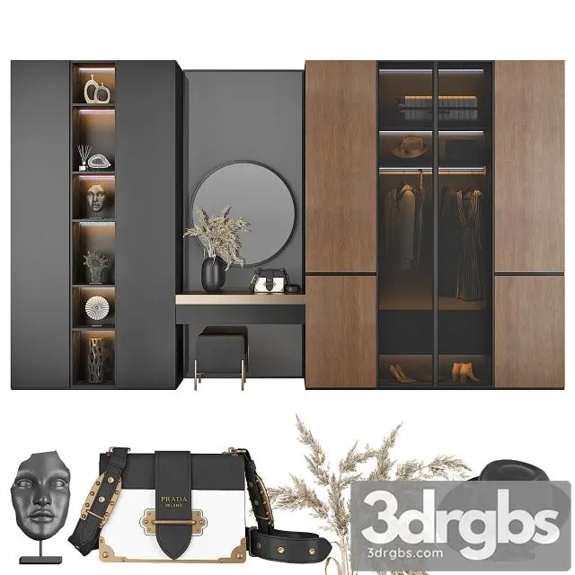 Hallway Furniture Composition 102 3D Model Free
