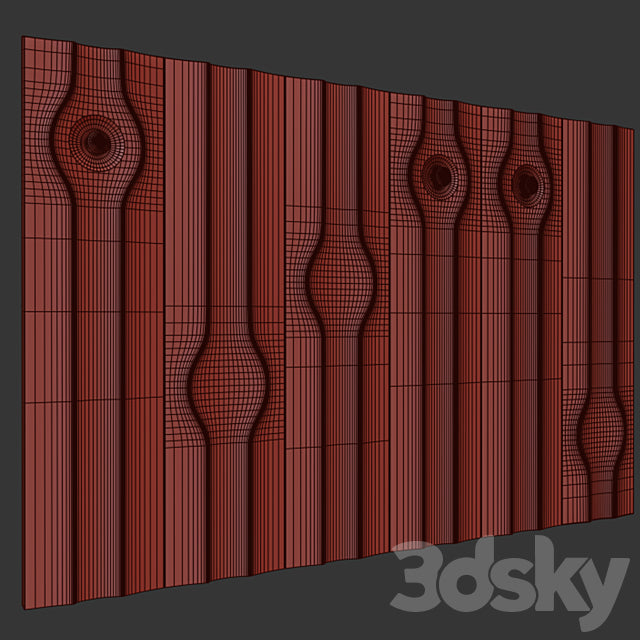 Headboard 3d Wall Panel set 05 3ds Max