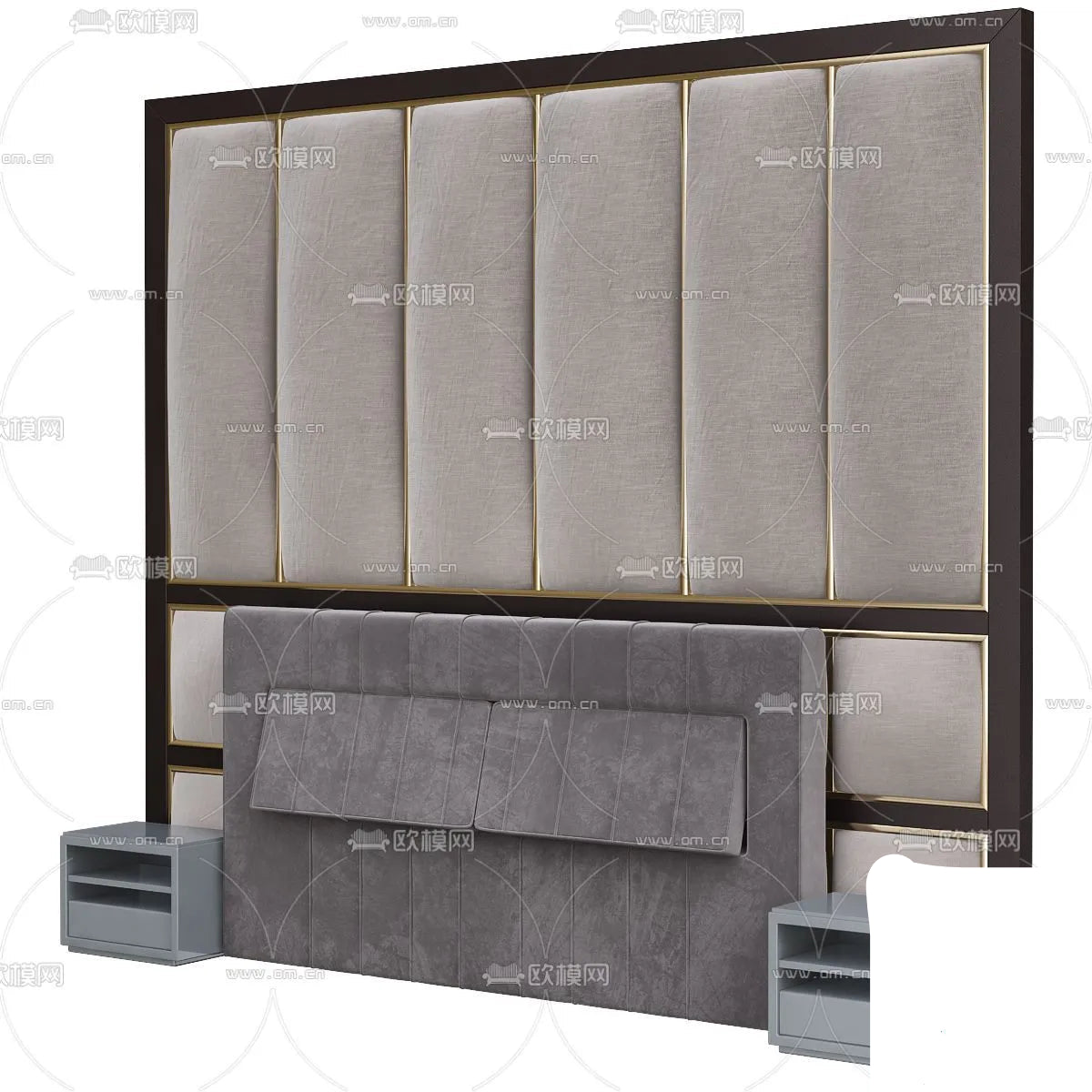 Headboard 3D Model for Bed – Interior 3D – 023