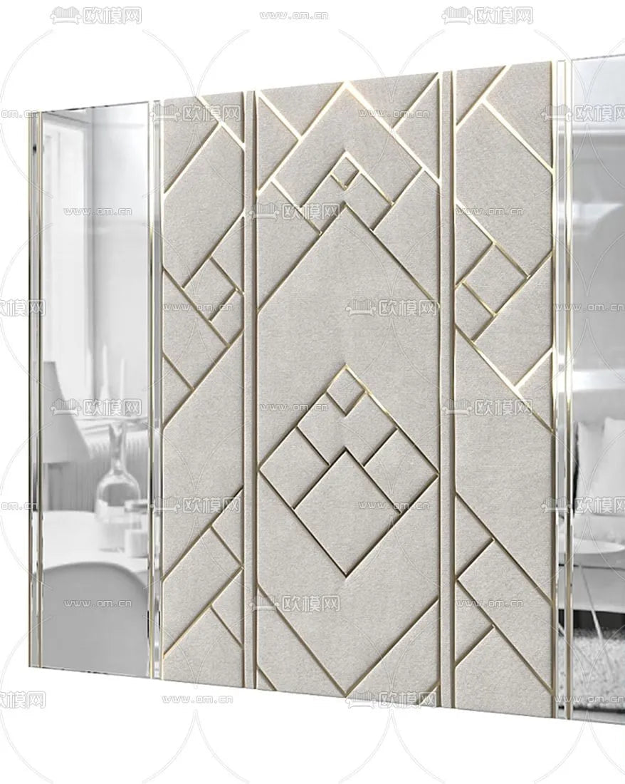 Headboard 3D Model for Bed – Interior 3D – 052