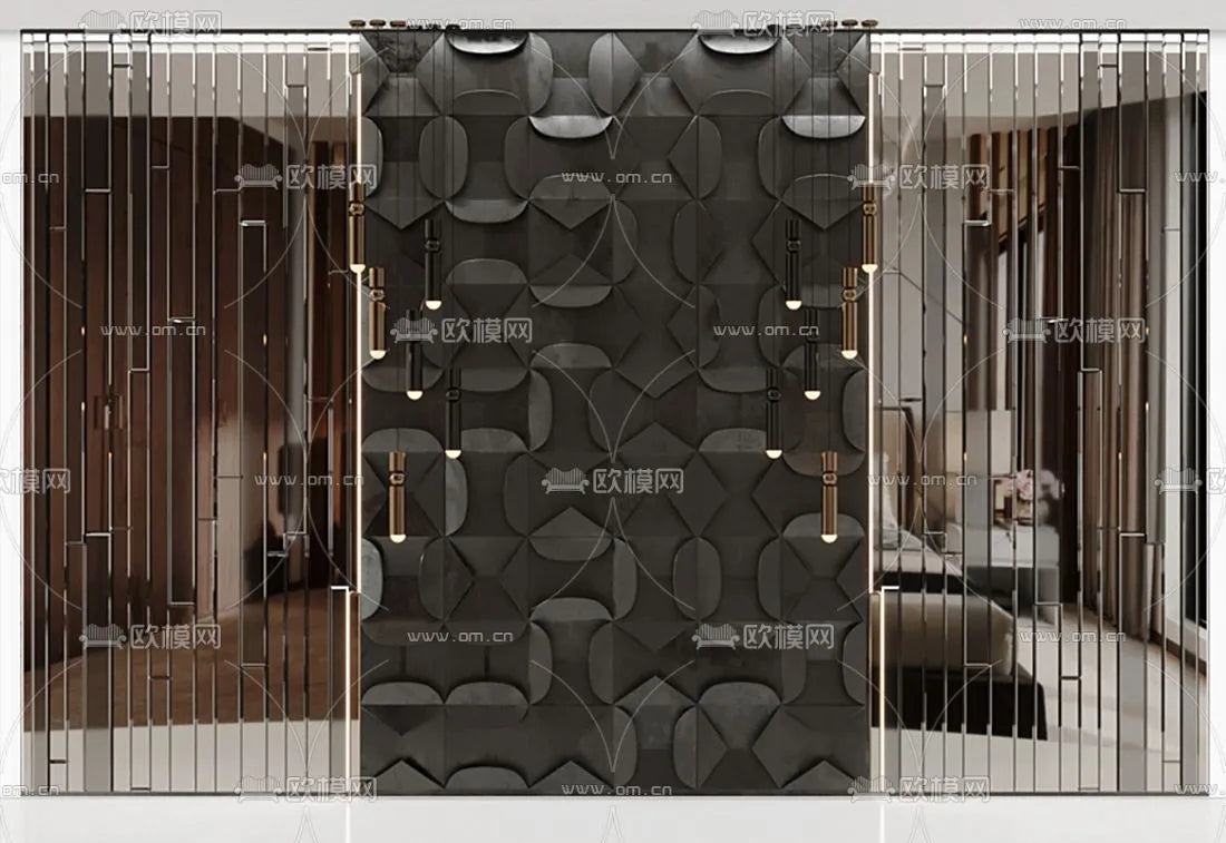 Headboard 3D Model for Bed – Interior 3D – 062