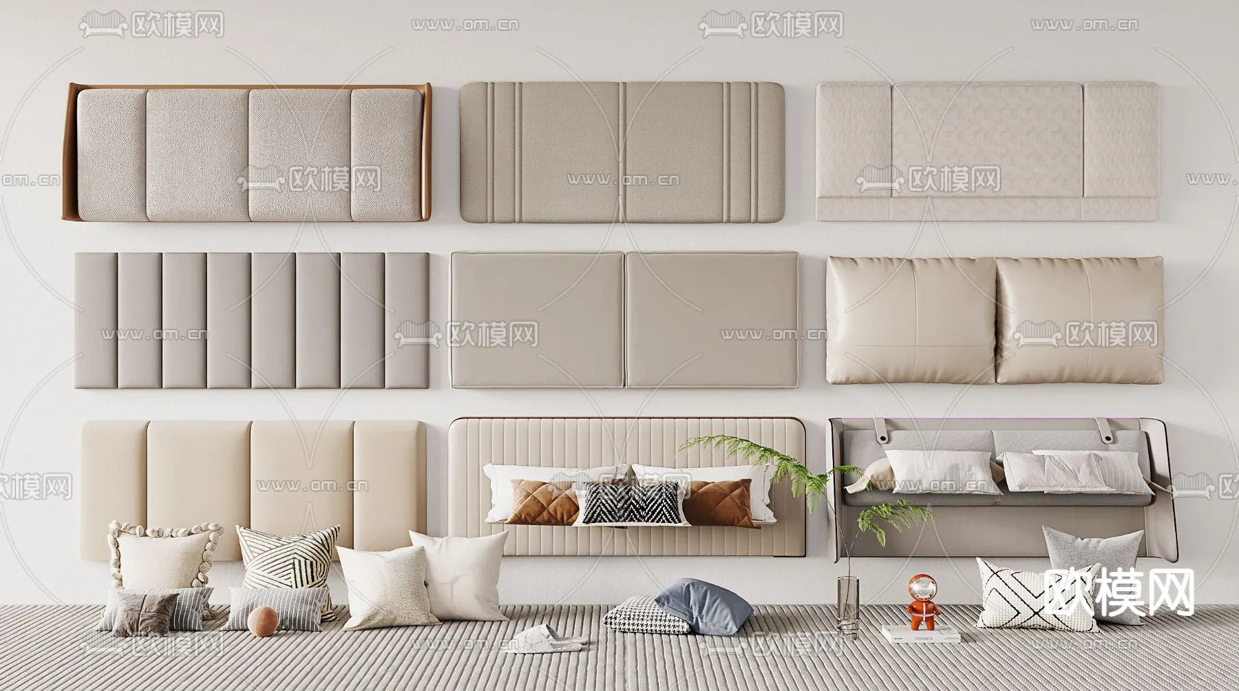 Headboard 3D Model for Bed – Interior 3D – 091