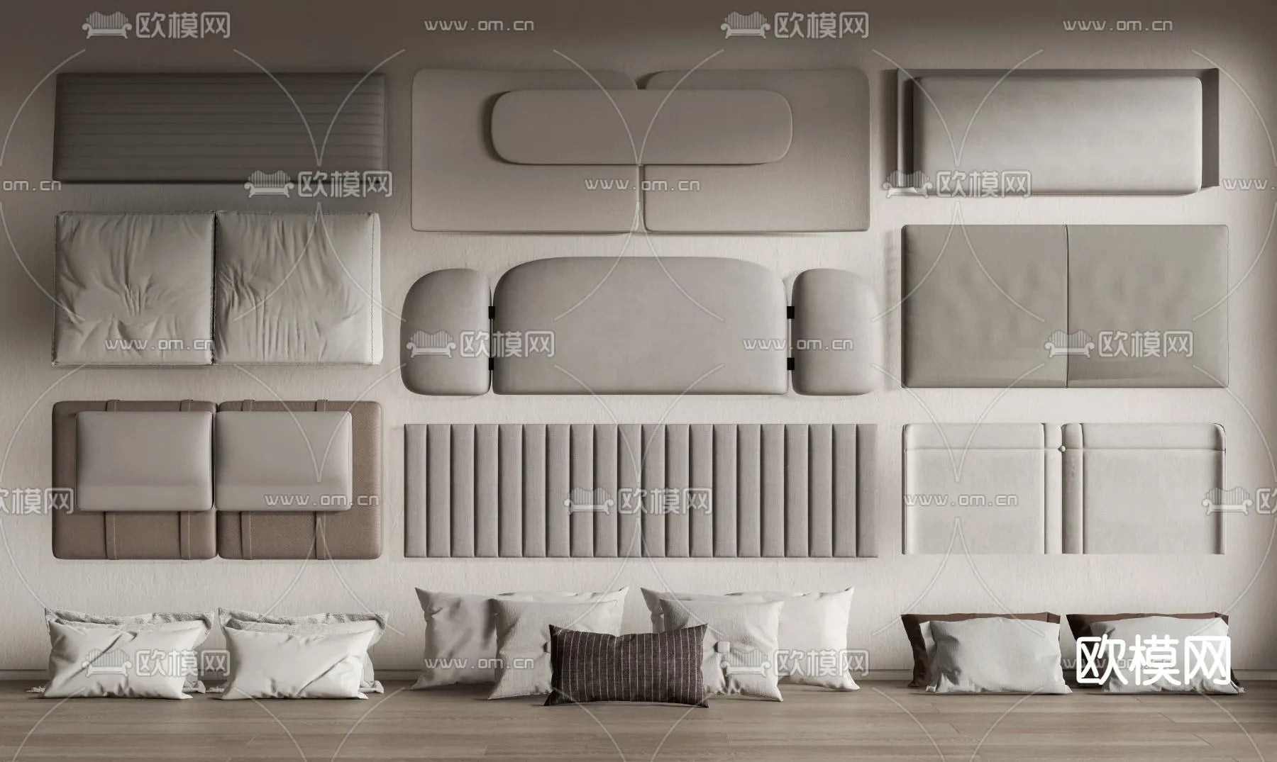 Headboard 3D Model for Bed – Interior 3D – 095