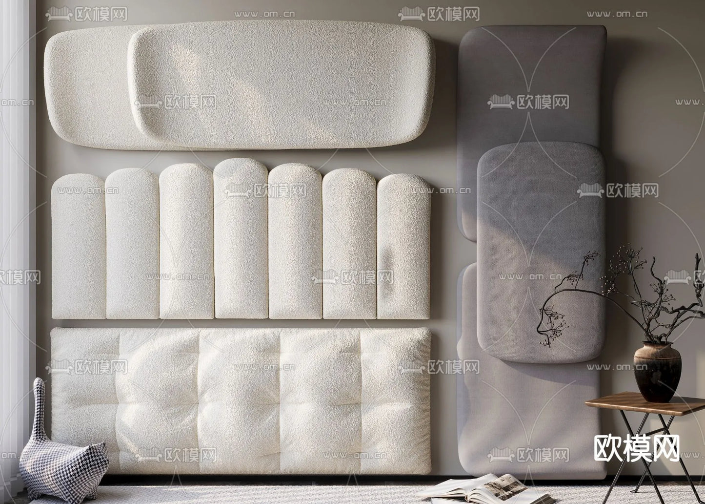 Headboard 3D Model for Bed – Interior 3D – 106