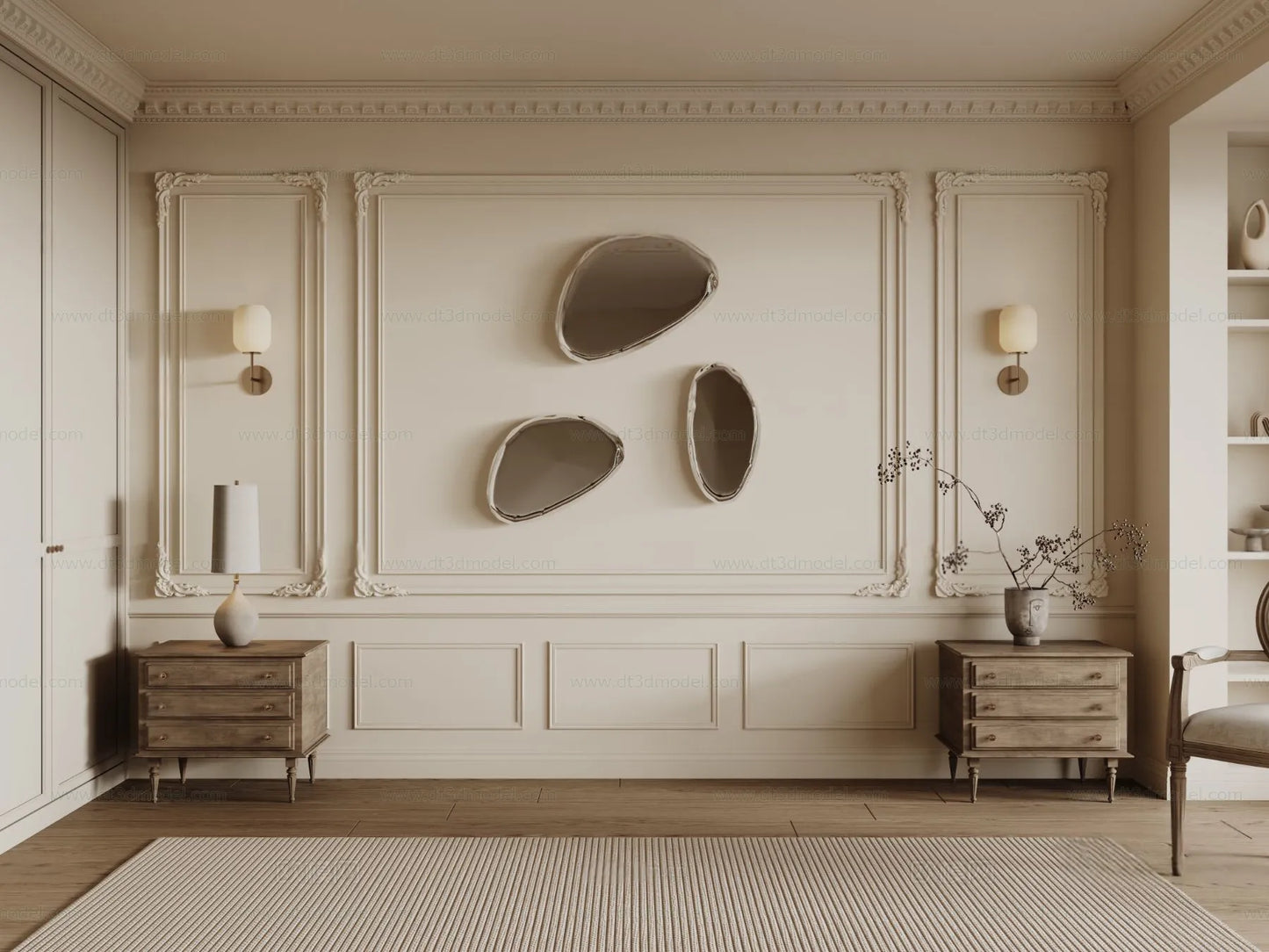 Headboard for Bed 3D Models – 3DSKY – 151 – CORONA Render