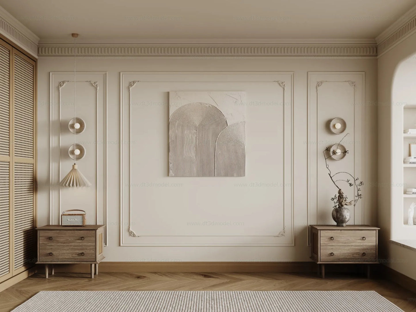 Headboard for Bed 3D Models – 3DSKY – 152 – CORONA Render