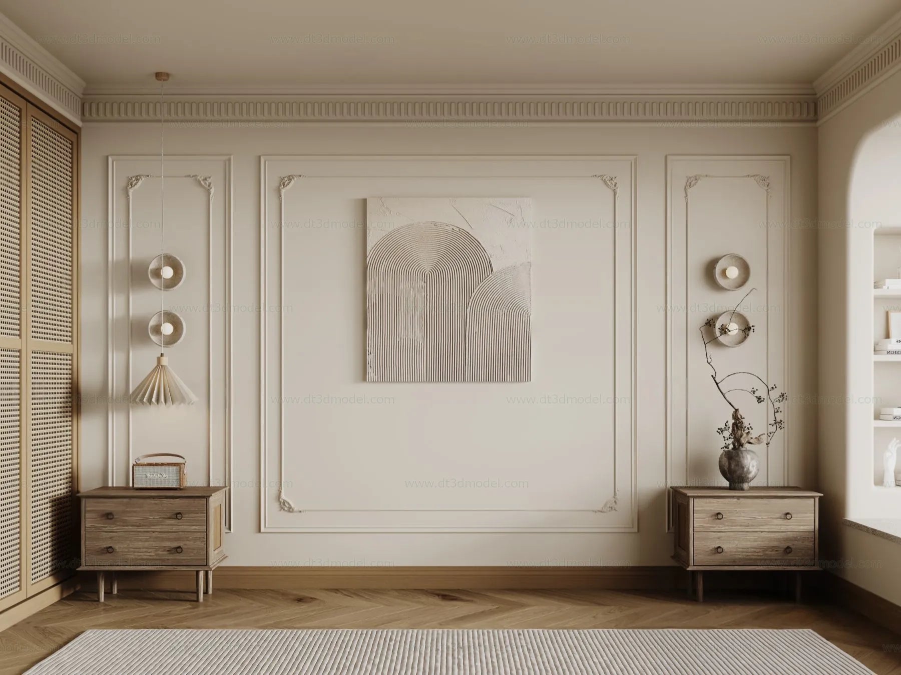 Headboard for Bed 3D Models – 3DSKY – 152 – CORONA Render