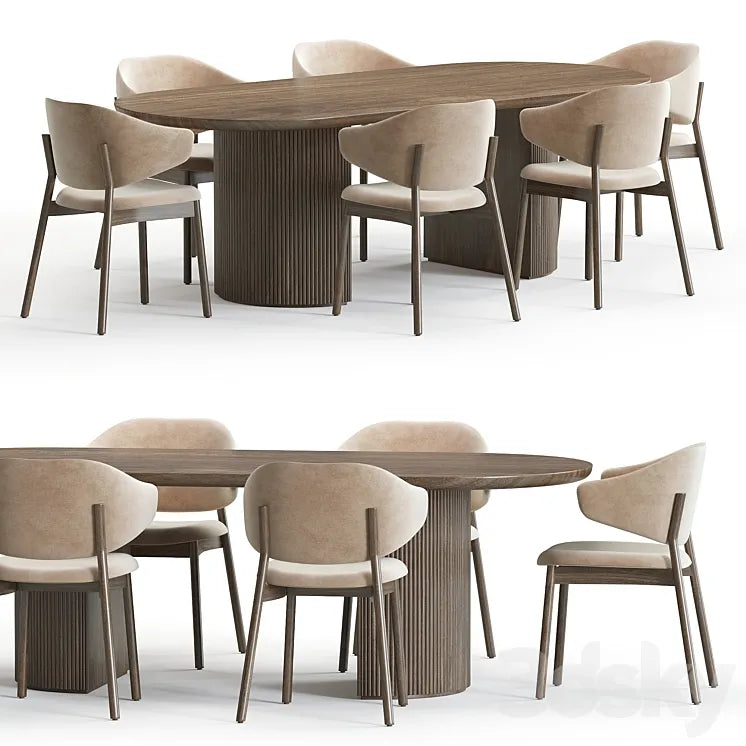 Holly Home Chair Calligaris and Moon Table 3DSMAX Model