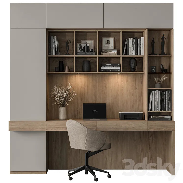 Home Office - Office Furniture 456 3DSMAX Model