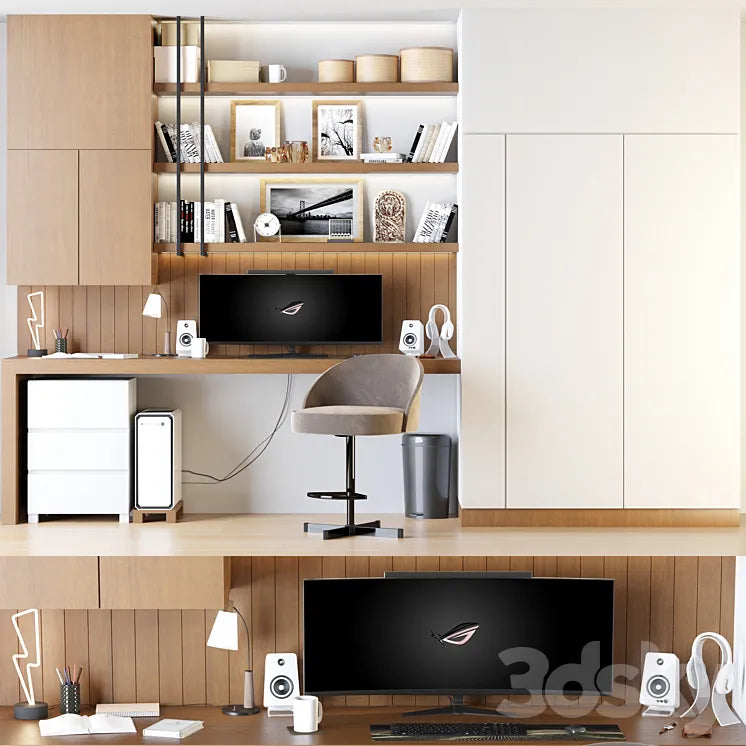 Home Office Set 3DSMAX Model