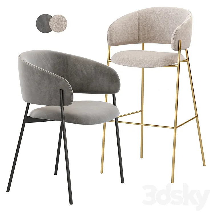 Hug Bar Stool 3DSMAX Model