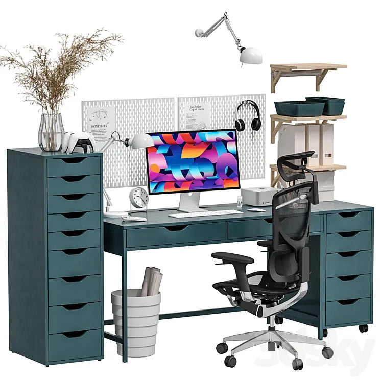 Ikea Alex Alex - Office Workplace 1 3DSMAX Model