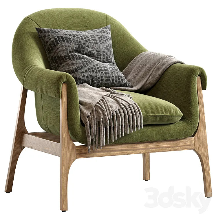 INDIO WOOD ACCENT CHAIR IN HAZE 3DSMAX Model