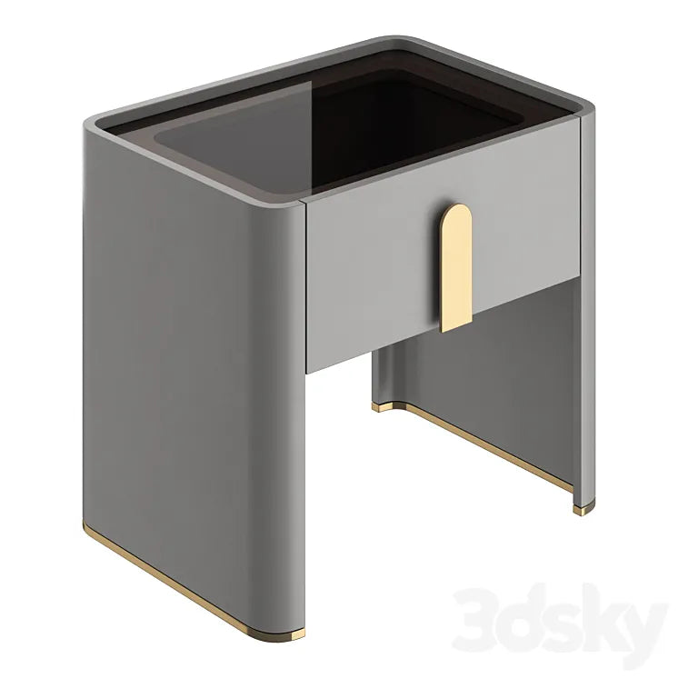 Italian light luxury bedroom bedside table 3DSMAX Model