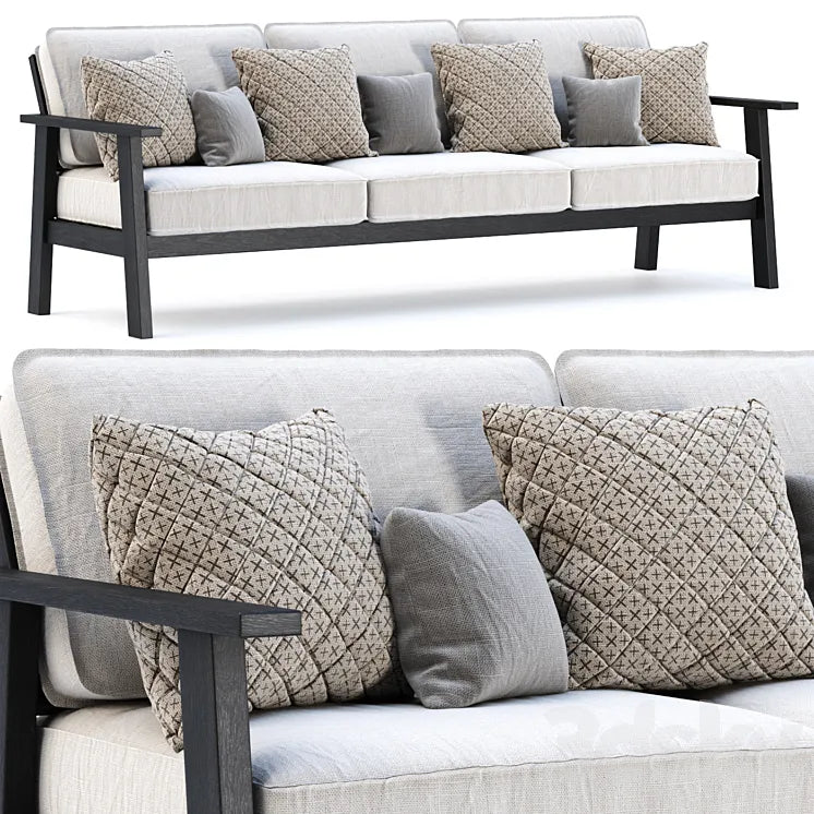 Jack garden three-seater sofa / Three-seater garden sofa 3DSMAX Model