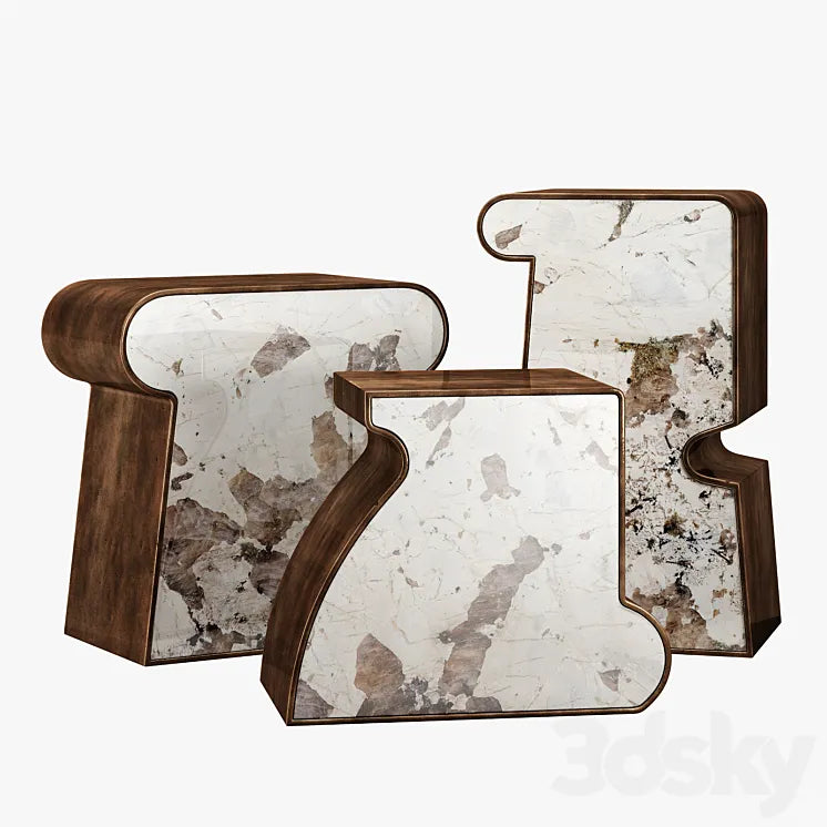 Kelly Wearstler ternion traid tercet side table 3DSMAX Model
