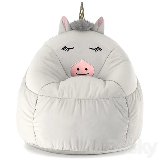 Kids Bean Bag Chair White Unicorn – Pillowfort  3DS Max