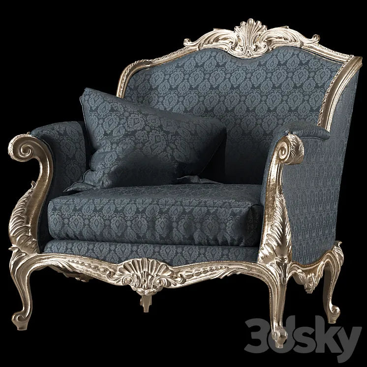 kosovart rococo armchair 3DSMAX Model