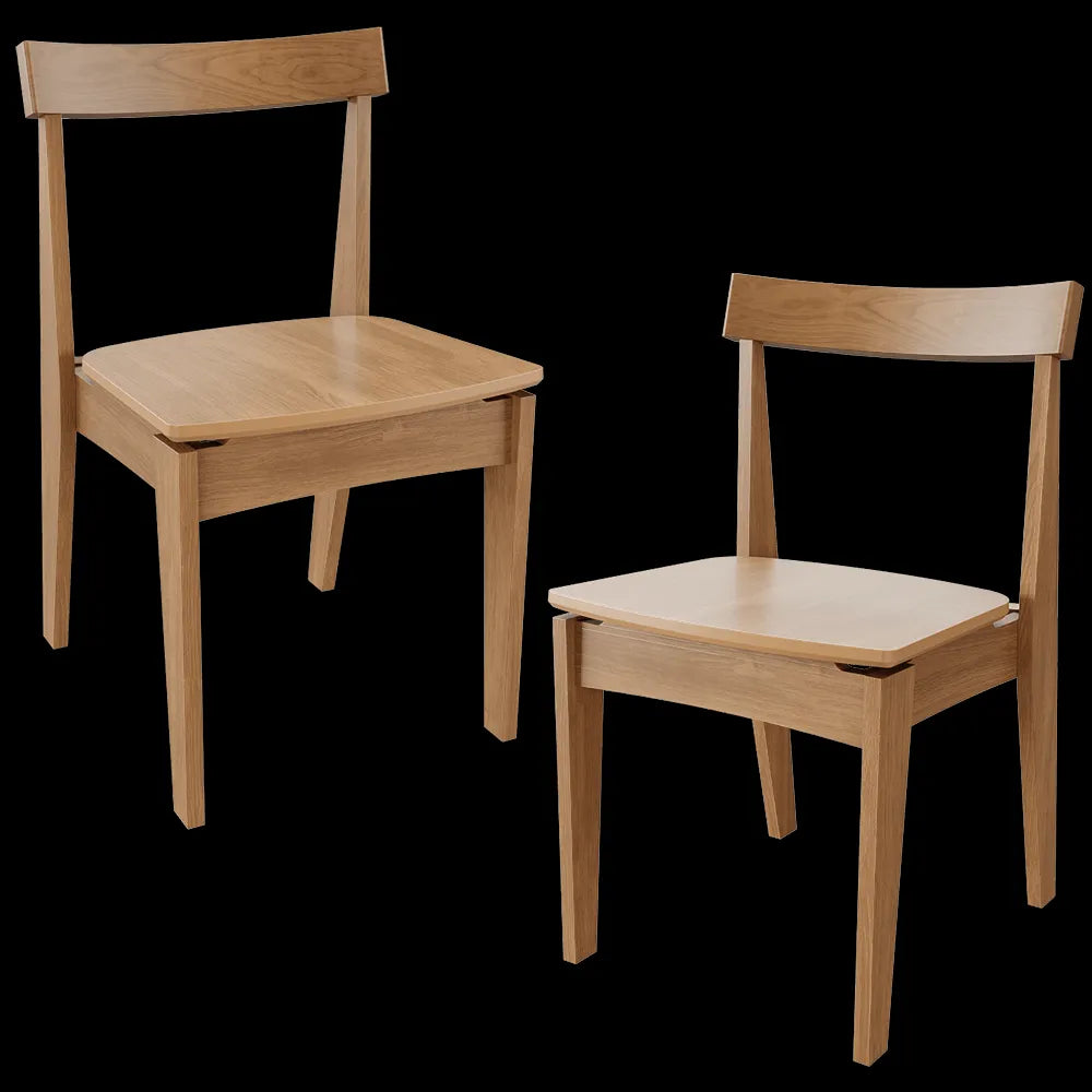 Lagom - Chair Minimalist oak 3ds Max