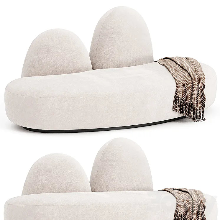 LAGU FUYU Curved 2 seater fabric sofa 3DSMAX Model