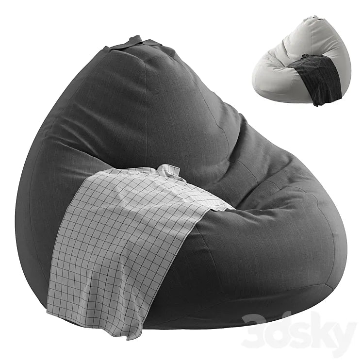 Large BeanBag Cover beanbag chair 2 3DSMAX Model