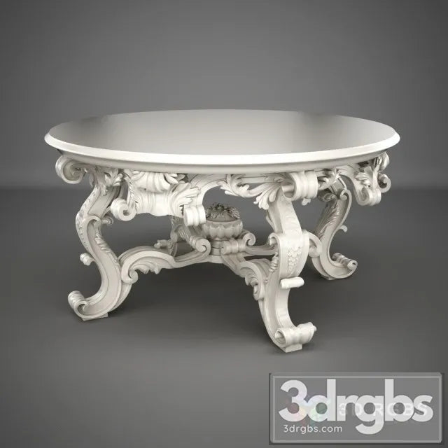 Large Round Palazzo Capponi Centre Table 3D Model Free
