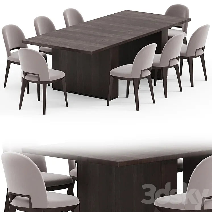 Laura Meroni MARGARET TABLE CHAIR 3DSMAX Model