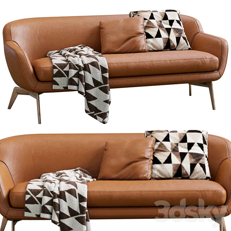 Leather Sofa Belt By Minotti 3DSMAX Model