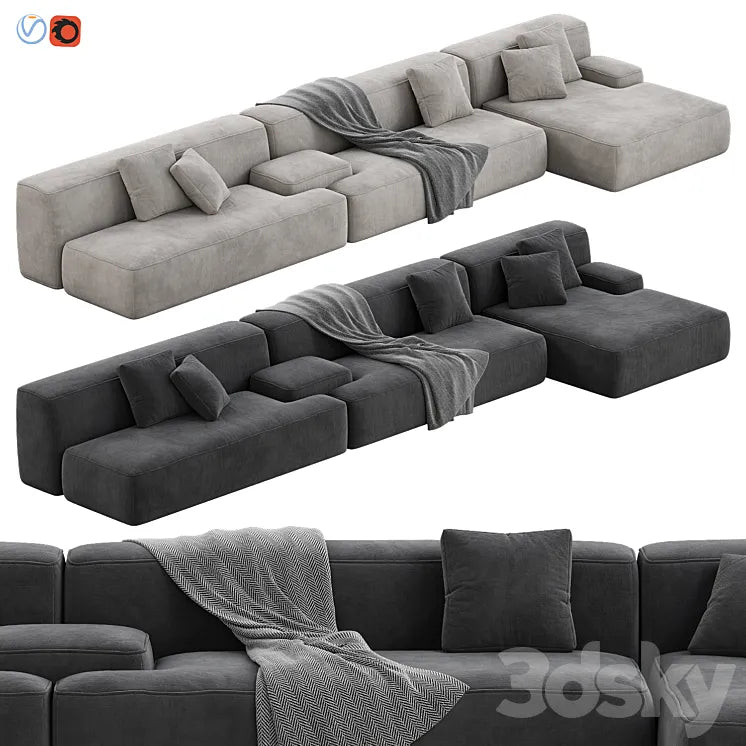 Lema Cloud Modular Sofa Set 12 3DSMAX Model