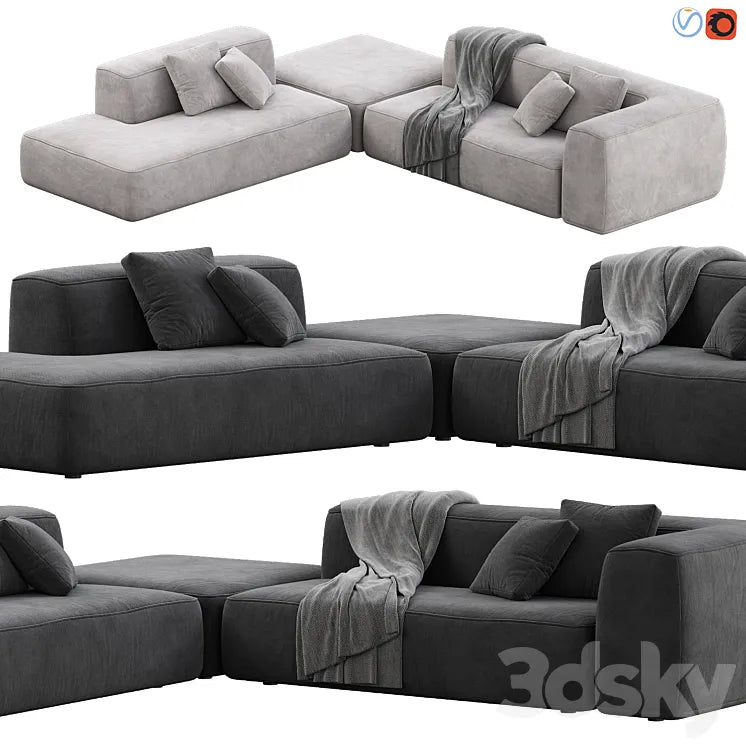 Lema Cloud Modular Sofa Set 3 3DSMAX Model