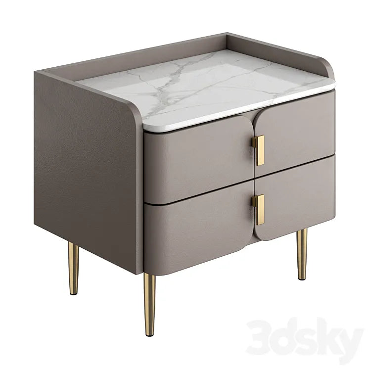 Light luxury bedside table 3DSMAX Model
