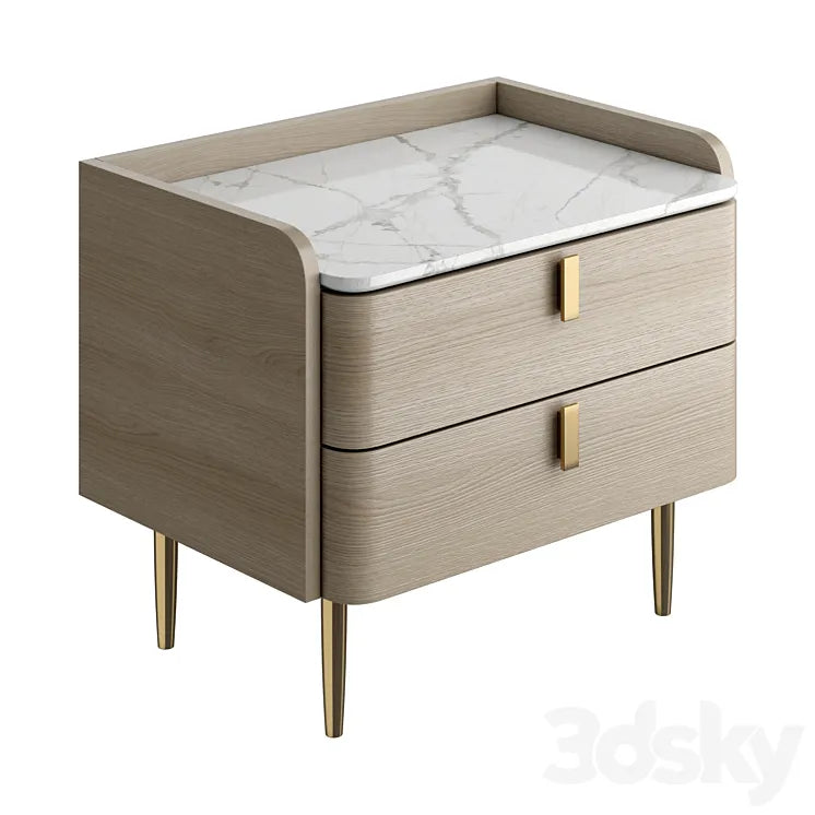 Light luxury bedside table 3DSMAX Model