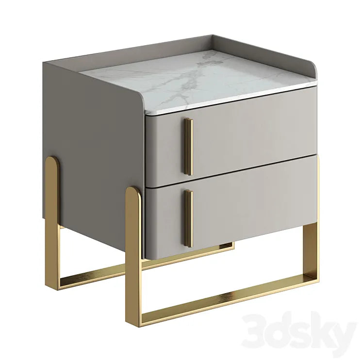 Light luxury bedside table 3DSMAX Model