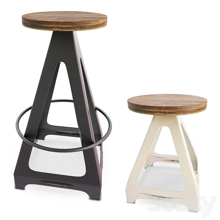 Livorno Industrial Stools 3DSMAX Model