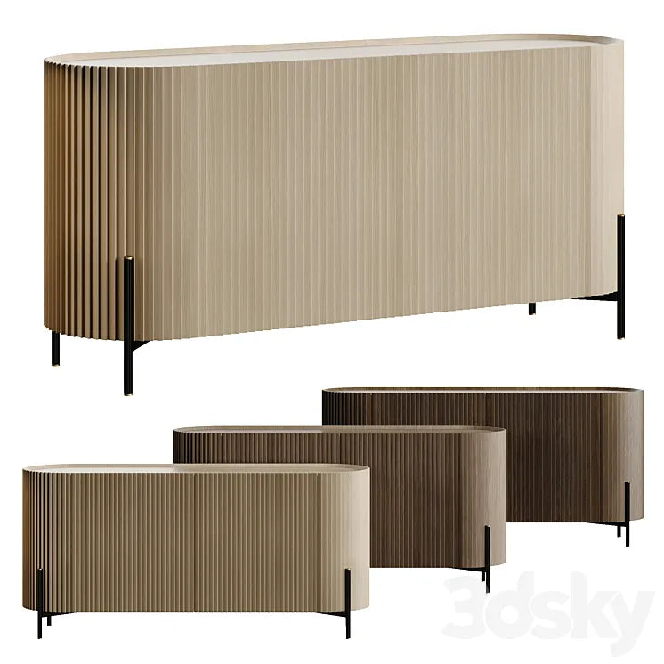 Lou Mindi Wood Sideboard 3DSMAX Model