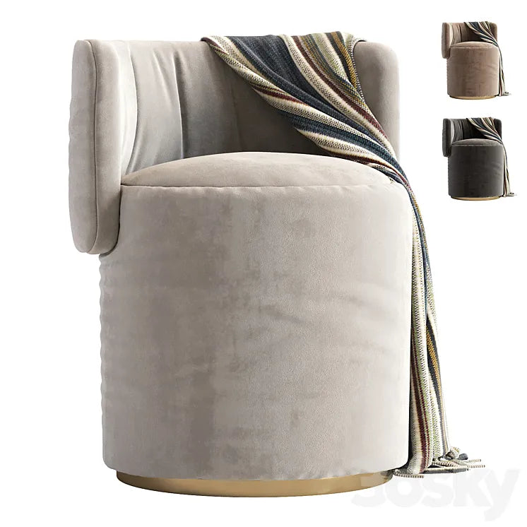 Love Seat Pouf Rugiano 3DSMAX Model